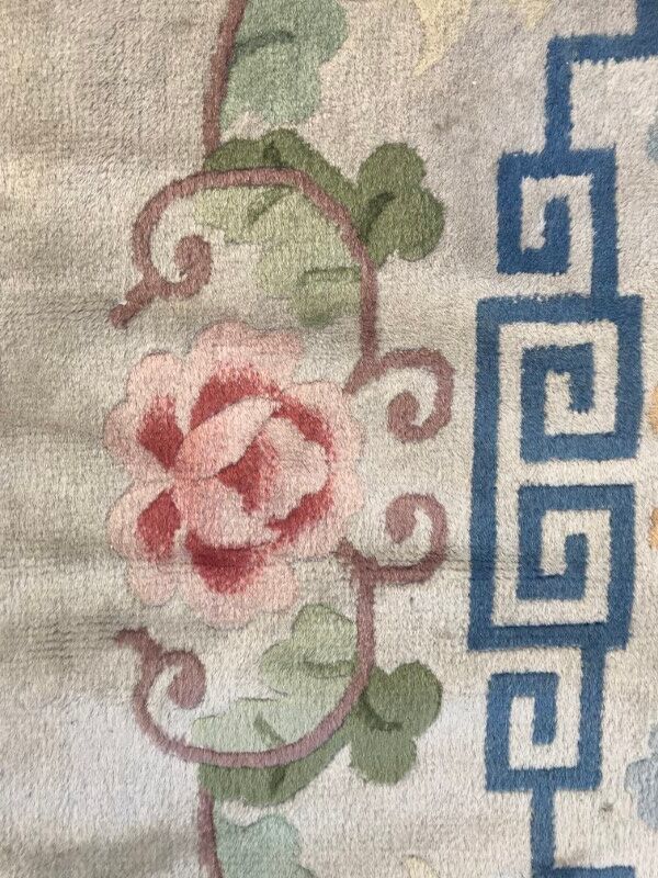 Large vintage Persian 228 X 314 CM Ghoum rug