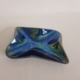 Verceram art ceramic empty pocket in iridescent blue/black color