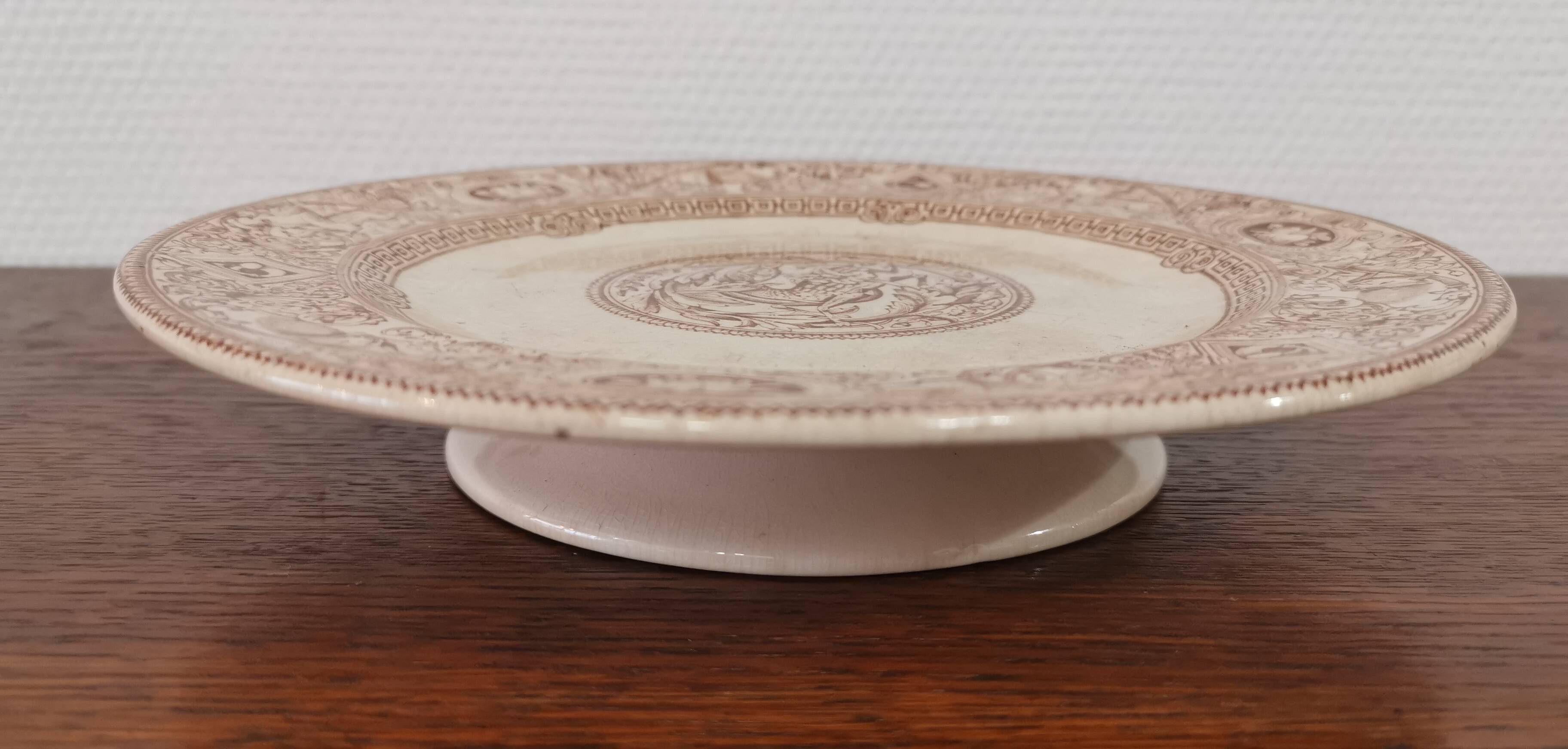 Shower pedestal dish Brownfield & Sons Porcelain Trade Mark Rienzi