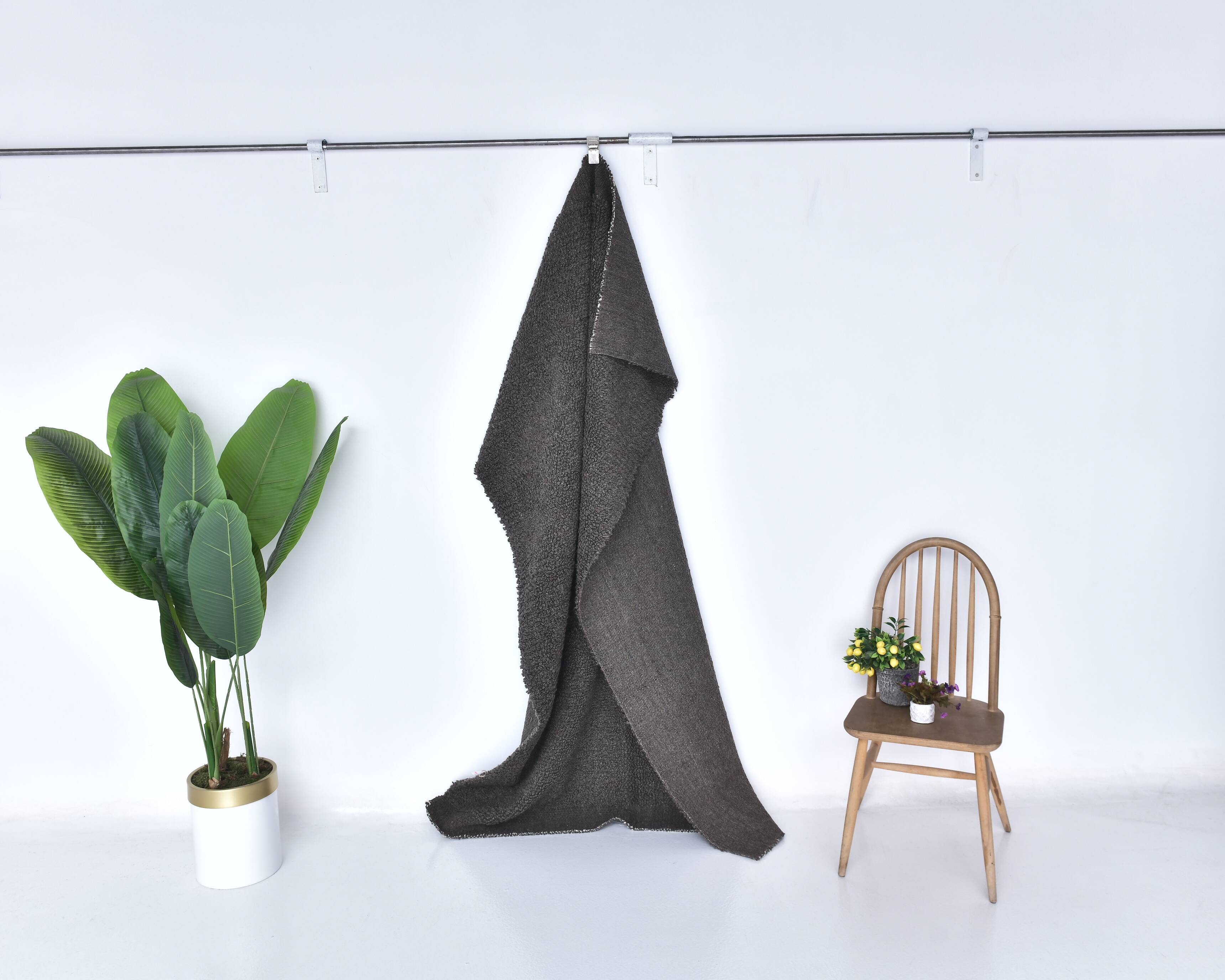 4x7 Brown & Gray Handmade Wool Vintage Rug 140x221Cm SK 241972