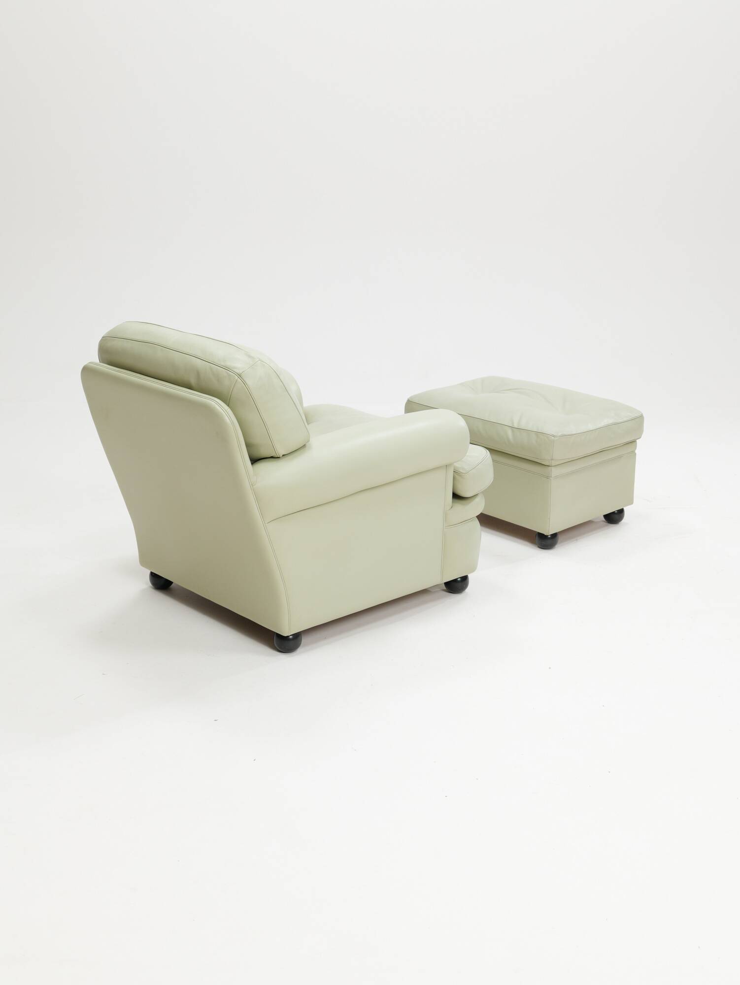 Poltrona Frau 'Dream B' armchair and ottoman, Italy, 1980s