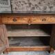 French Louis Philippe walnut buffet with black marble top, France, circa 1840–1860.
