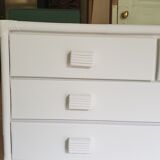 Rattan and bamboo chest of drawers