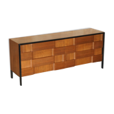 Buffet Edmond J Spence à damier Moderniste du Milieu du Siècle