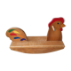 Poule à bascule en bois