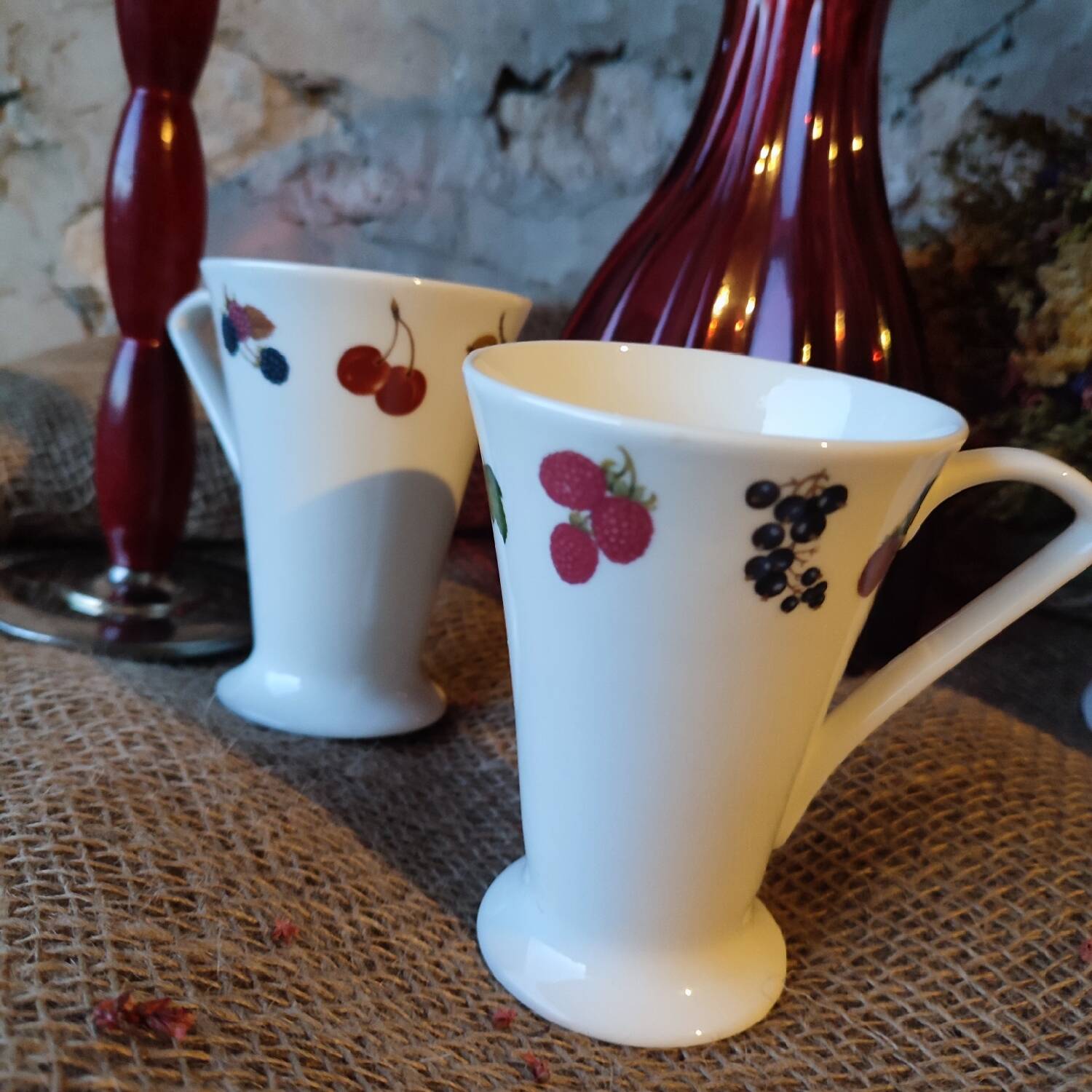 Royal Burtwood Bone China mug duo