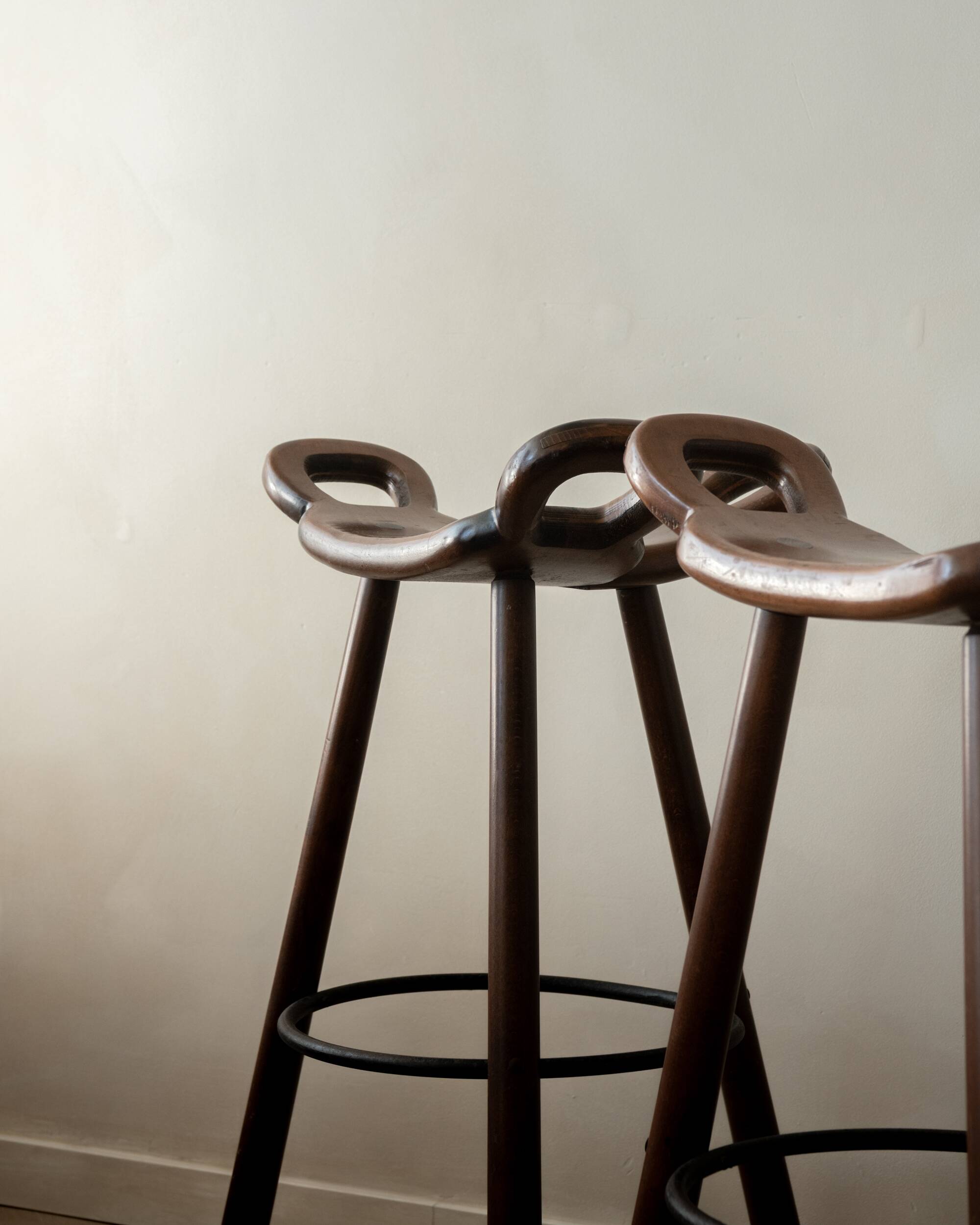 Vintage Spanish Brutalist Marbella Bar Stools by Confonorm, 1970s, Set of 3