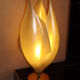 Floral lamp brass flower Laurent Rougier 1970