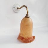 Swan neck and glass paste wall light