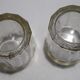 2 antique glass jam jars 500g