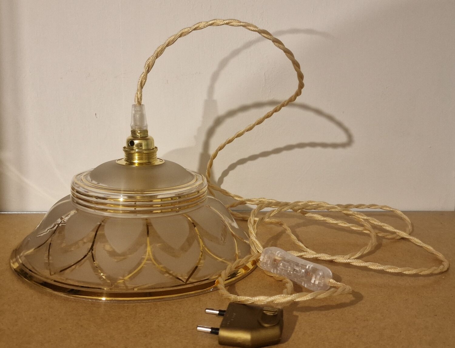 Art deco glassware sliding or pendant lamp