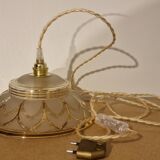 Art deco glassware sliding or pendant lamp