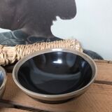 Lot of black ceramic-style bowls