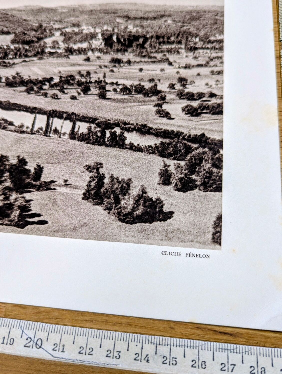 Domme, Dordogne, printed photo plate from 1942.