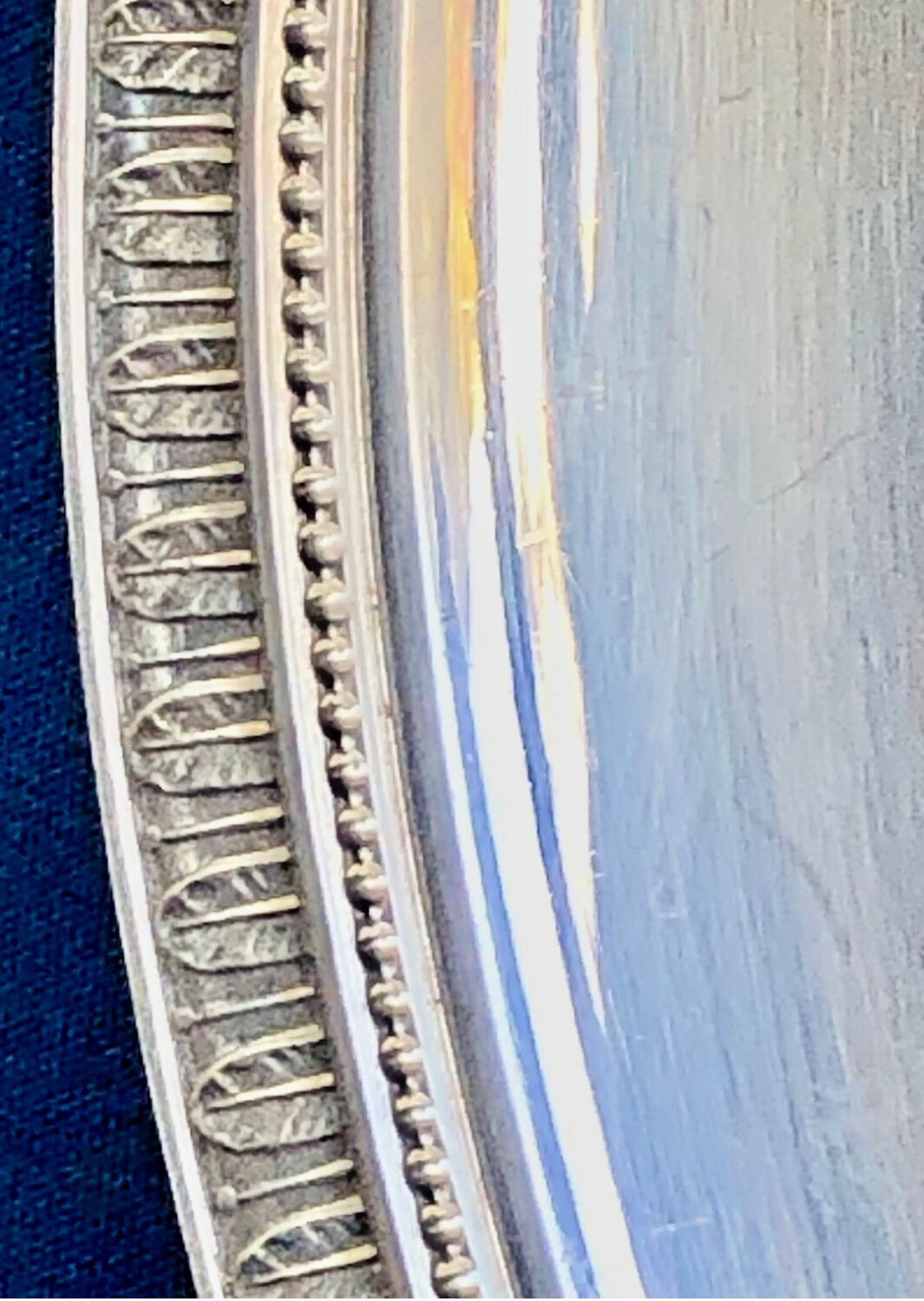 Round semi-hollow plate silver-plated Gallia Christofle Malmaison Empire