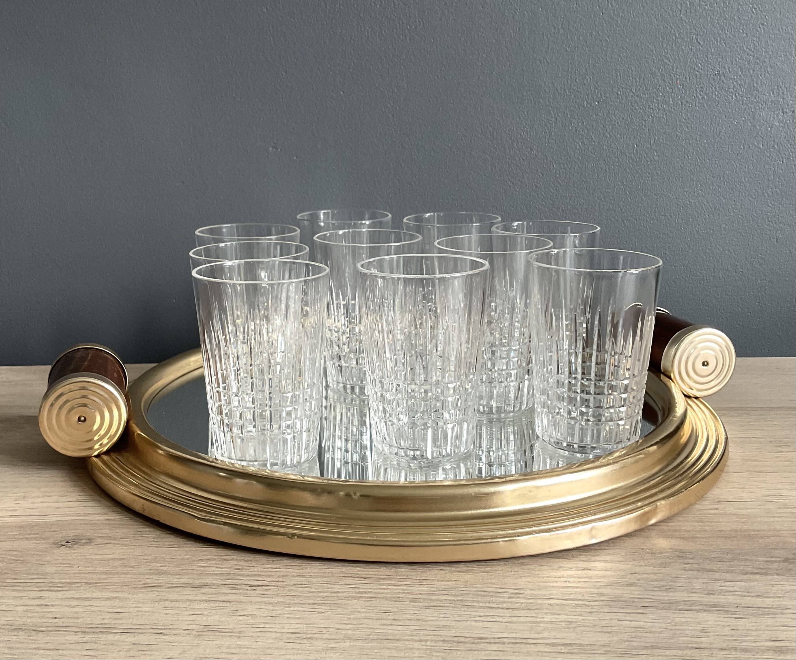 Set of 10 baccarat tumbler glasses nancy model