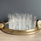 Ensemble de 10 verres gobelets baccarat modèle nancy