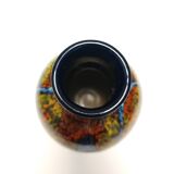 Multicolored Glazed Earthenware Vase by Roberto Rigon for Bertoncello, Ital