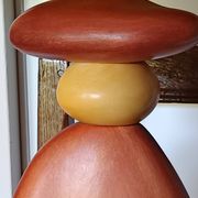 ceramic pebble lamp 1990 signed François Chatain