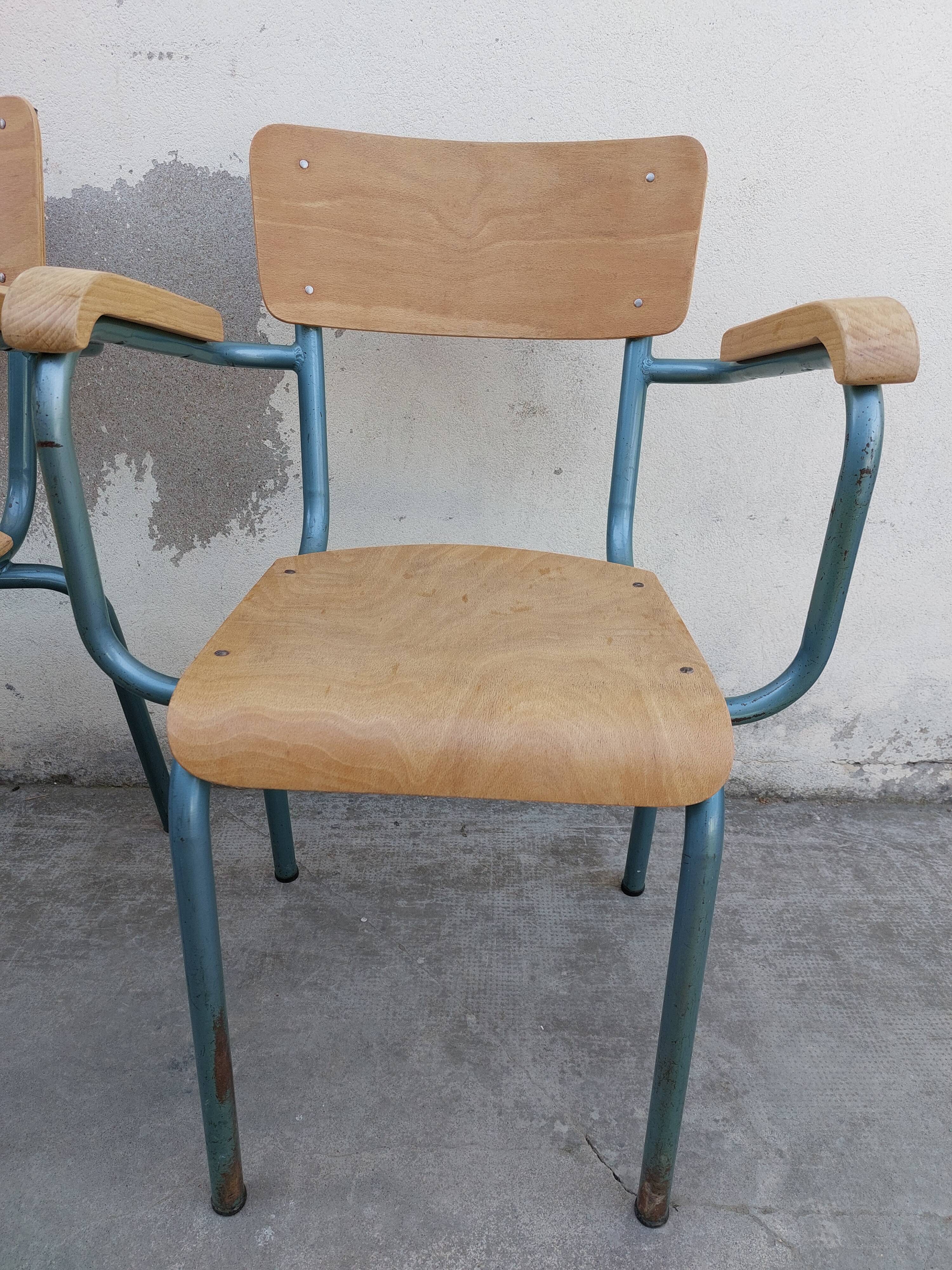 Pair of schoolmaster's chairs