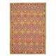 1970s vintage Turkish Oushak handmade wool cotton orange area rug 177x256