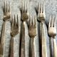 6 gilded bronze starter forks