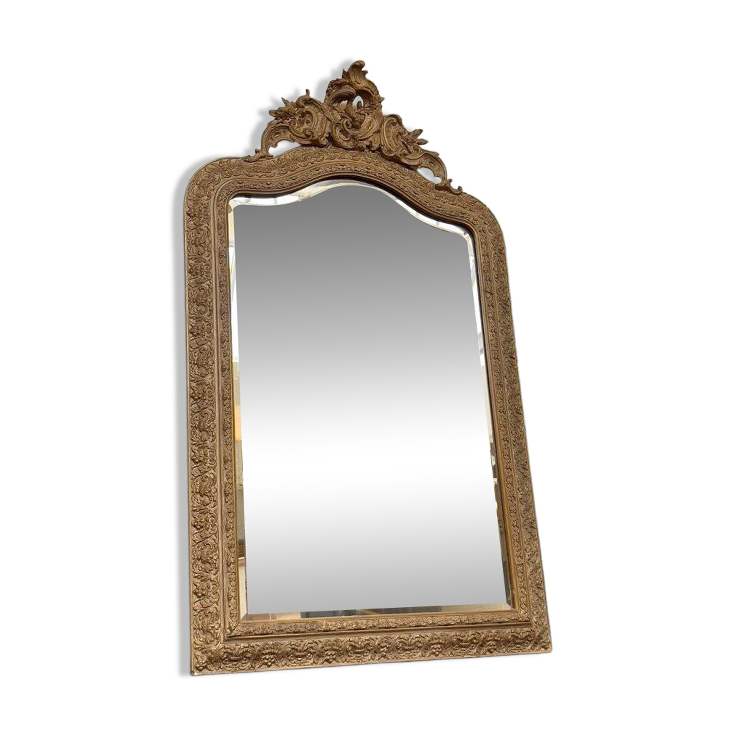 Gilded Mirror with Pediment, 1890