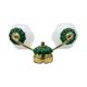 Preciosa double wall lamp | czechoslovakia 1980s | malachite glass | brass