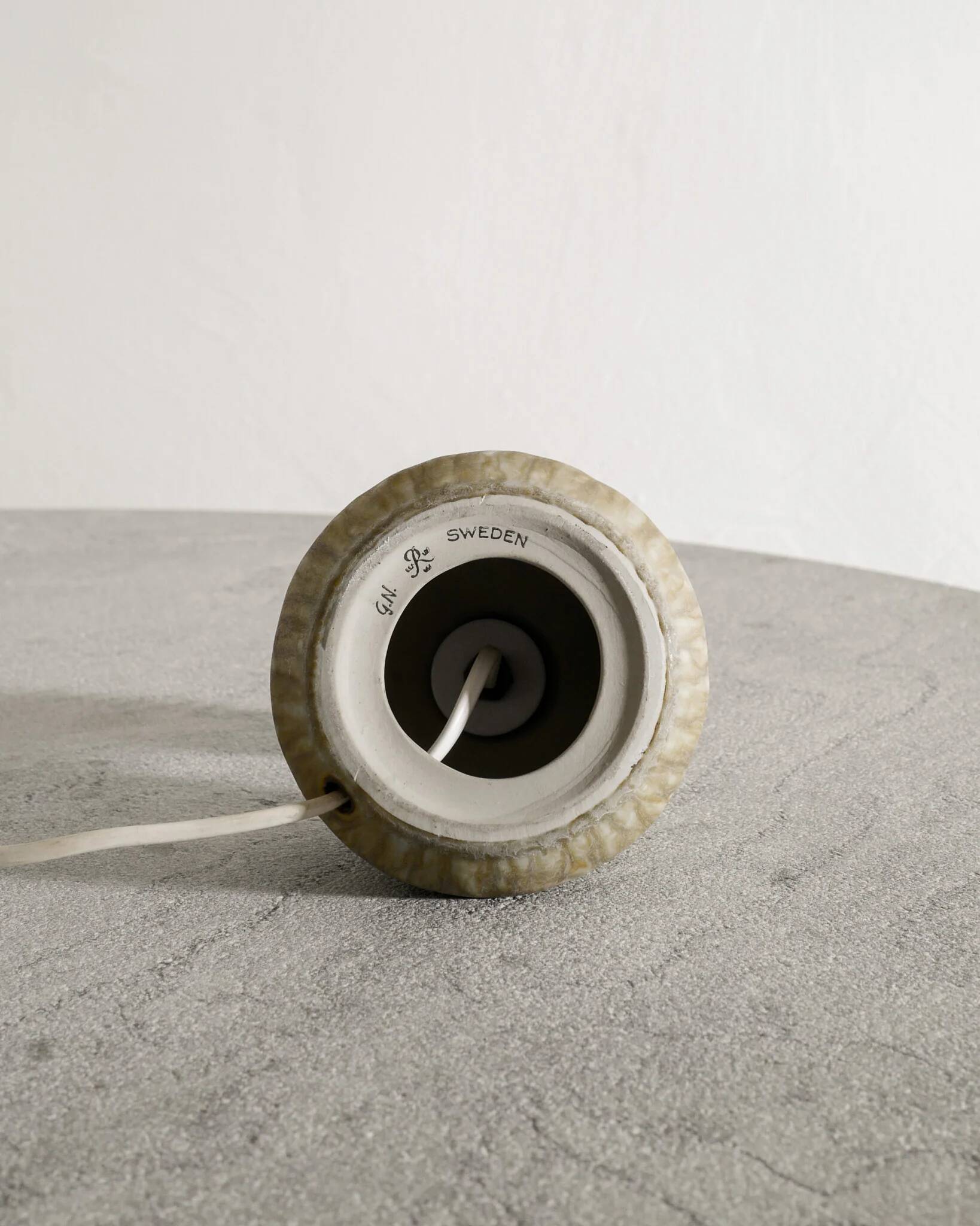 Swedish Mid Century Ceramic Rubus Table Desk Lamp by Gunnar Nylund, 1950s