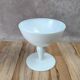 Vintage white opaline footed bowl