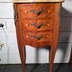 Louis XV style curved bedside table in marquetry