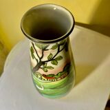 Art nouveau/art deco vase, signature in the décor of Chanele, stamped under the Jules Tieles vase