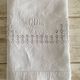 Antique tablecloth, English embroidery and "CD" monogram - 120x75 cm - Linen