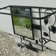 Art Deco wrought iron coat rack and mirror