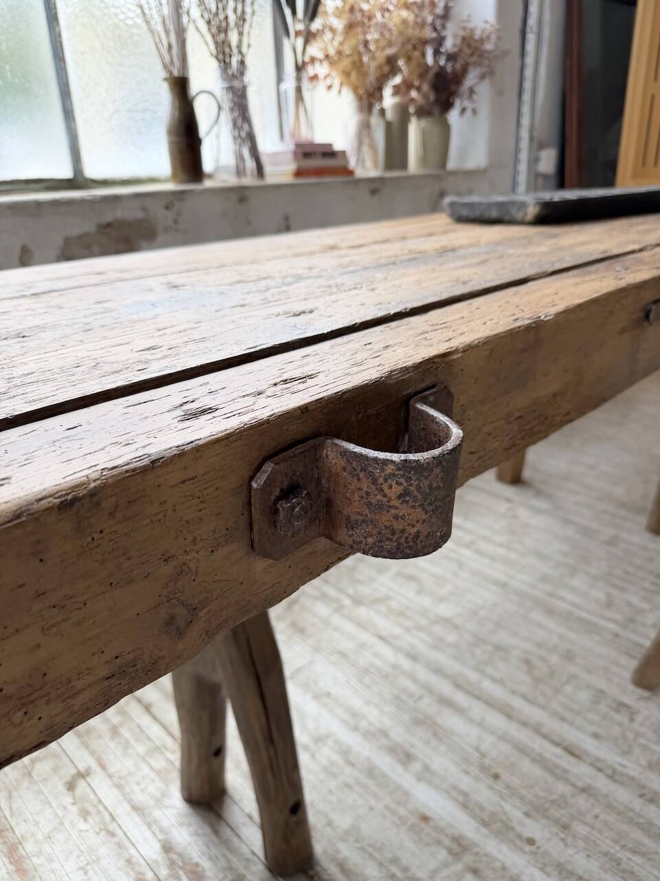Brutalist popular art table XXL 3.5m/4m pine and oak