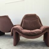 Pair of P60 armchairs by Vittorio Introini for Saporiti