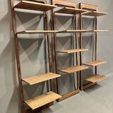 Set of three modular Scandinavian design shelves 1960.