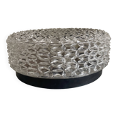 Plafonnier rond verre moulé 29 cm