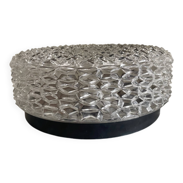 Plafonnier rond verre moulé 29 cm
