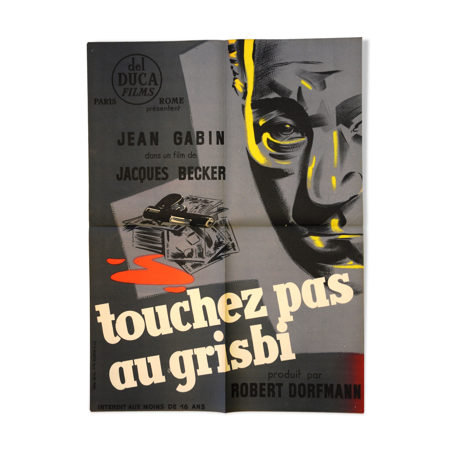 Movie poster "Don't Touch Grisbi" 1954 Jean Gabin
