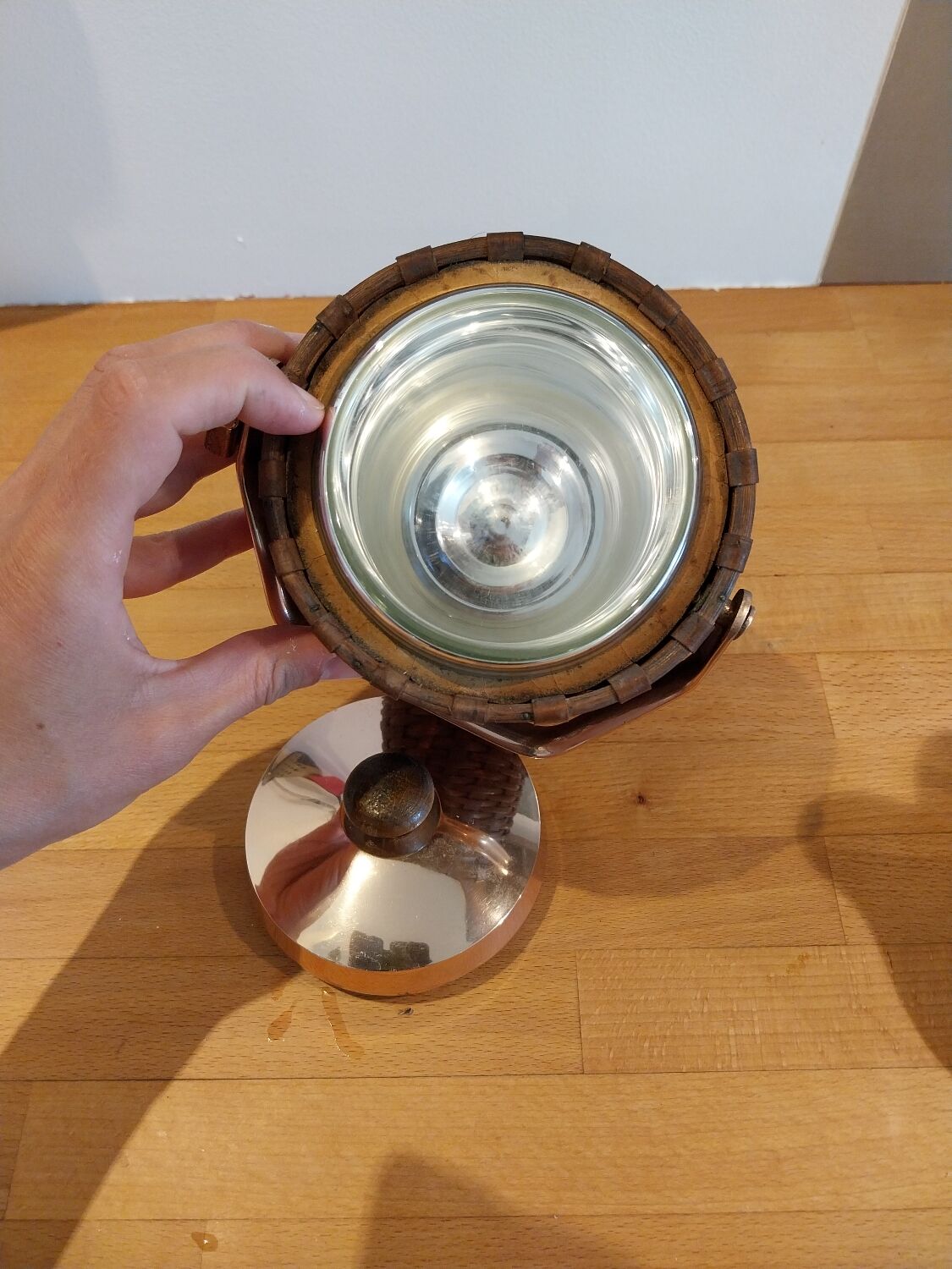 Copper wicker ice cube