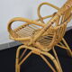 Fauteuil en osier enfant avec coussin orange