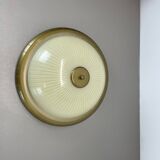 round 36cm metal Gino Sarfatti Style wall Ceiling Light Flushmount, Italy 1950s
