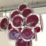 Bordeaux “disks” murano glass chandelier