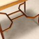 Showcase table in mahogany with bevelled glass.