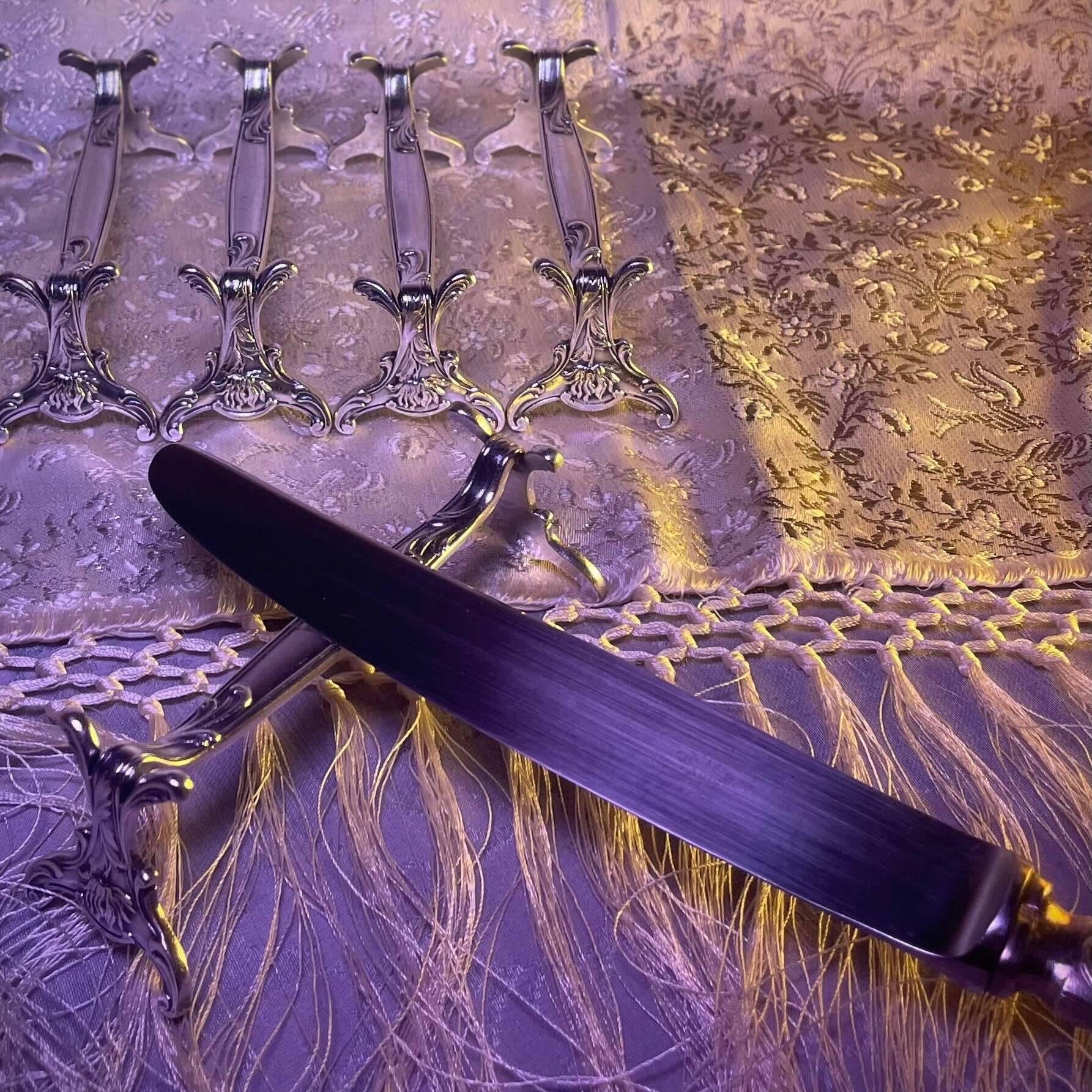 5 knife rests, "Chrysanthemum" model, from Maison Christofle