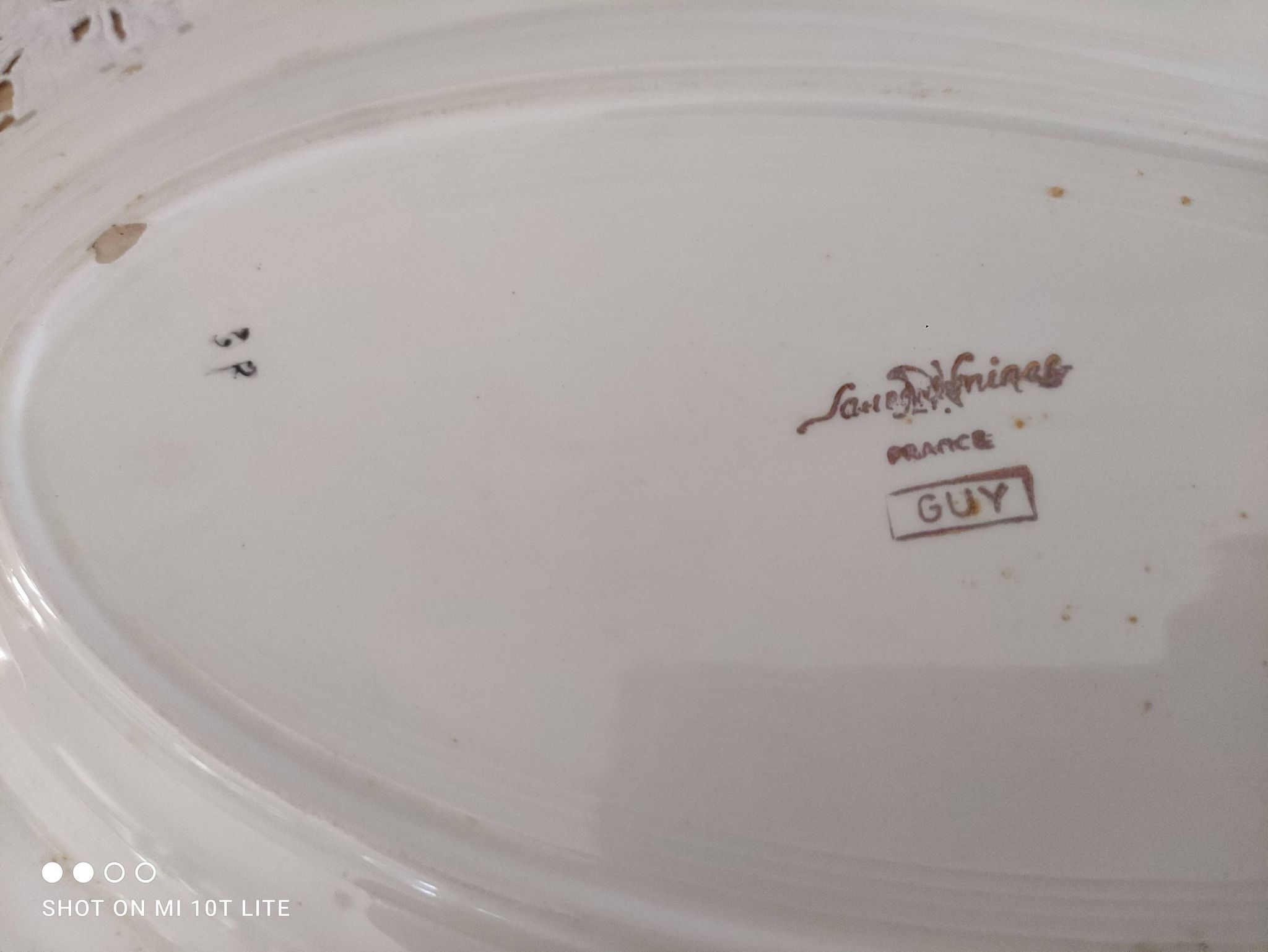 Sarreguemines oval dish, Guy model