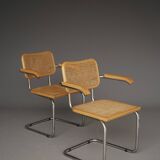 Fauteuils Cesca de Marcel Breuer. Italie, années 1960. Lot de 2