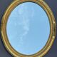 Old oval mirror medallion gilded wood & stucco louis XVI style  49x59cm
