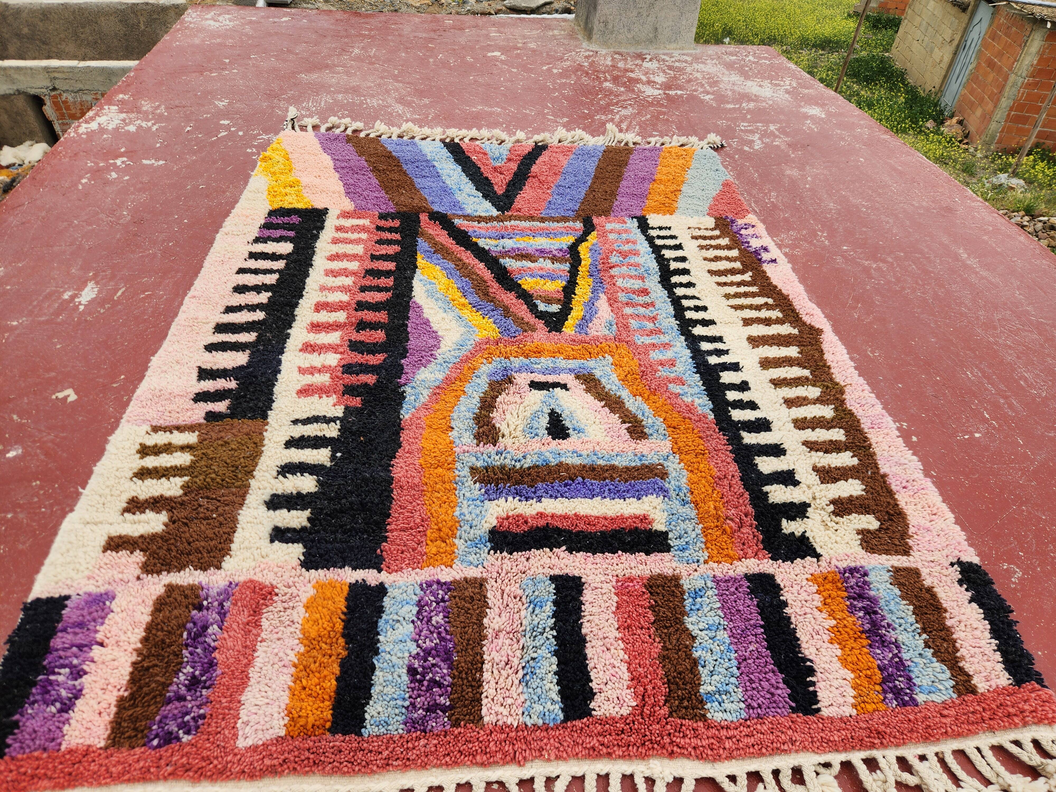 Authentic Beni Ouarain Rug 260x184 cm – Natural Wool